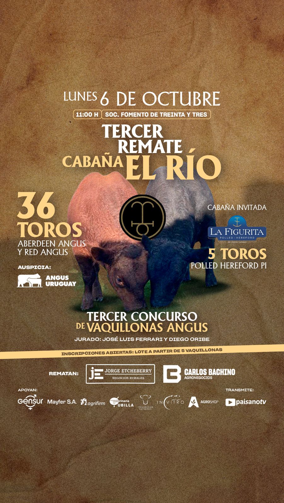 CABAÑA «EL RÍO» ANGUS.  6 Oct 2025